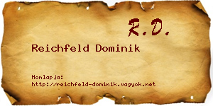 Reichfeld Dominik névjegykártya